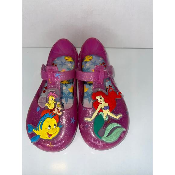 Disney Princess Little Mermaid Glitter Jelly Shoes Size 10 - Picture 5 of 5